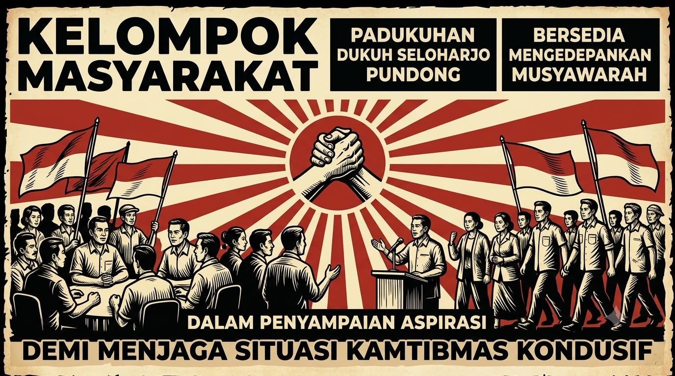 Kelompok Masyarakat Padukuhan Dukuh Seloharjo Pundong Bersedia Mengedepankan Musyawarah Dalam Penyampaian Aspirasi Demi Menjaga Situasi Kamtibmas Kondusif