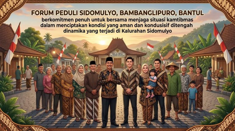 FORUM PEDULI SIDOMULYO TEGASKAN KOMITMEN JAGA KAMTIBMAS DI TENGAH DINAMIKA KALURAHAN