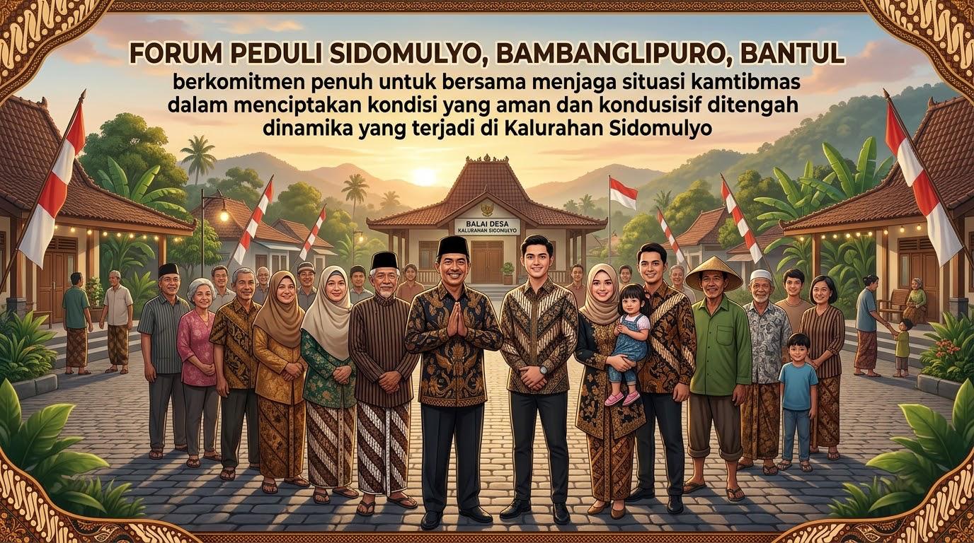 FORUM PEDULI SIDOMULYO TEGASKAN KOMITMEN JAGA KAMTIBMAS DI TENGAH DINAMIKA KALURAHAN